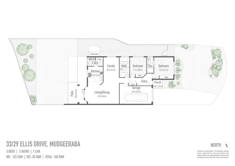 Floorplan of Homely semi-detached listing, 33/29 Ellis Drive, Mudgeeraba QLD 4213
