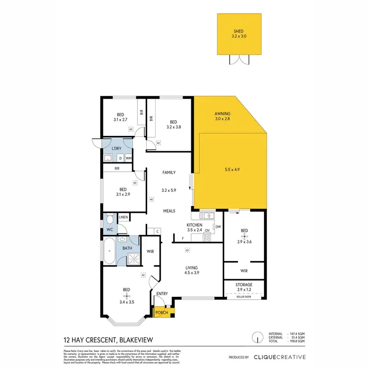 Floorplan of Homely house listing, 12 Hay Crescent, Blakeview SA 5114