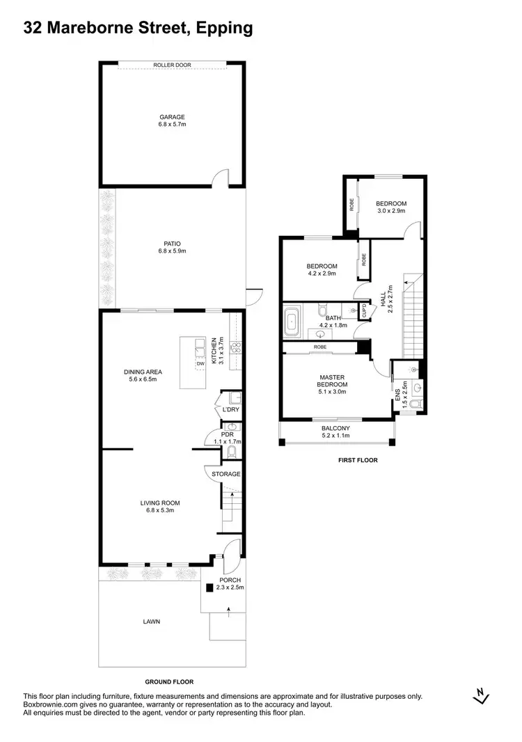 Floorplan of Homely house listing, 32 Mareborne Street, Epping VIC 3076