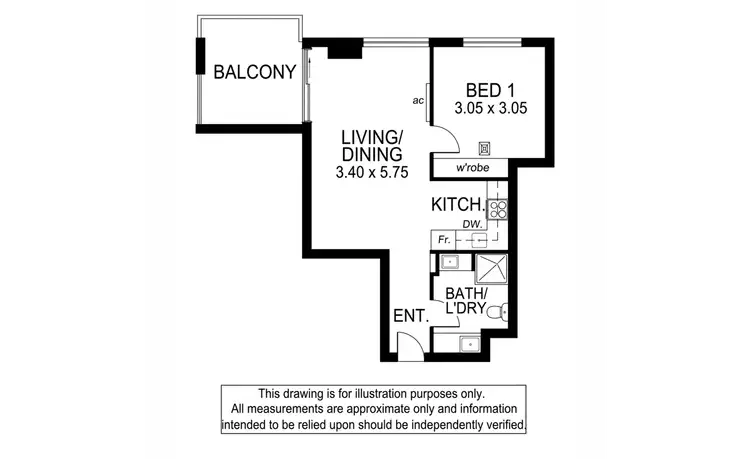 Floorplan of Homely apartment listing, 1210/180 Morphett Street, Adelaide SA 5000