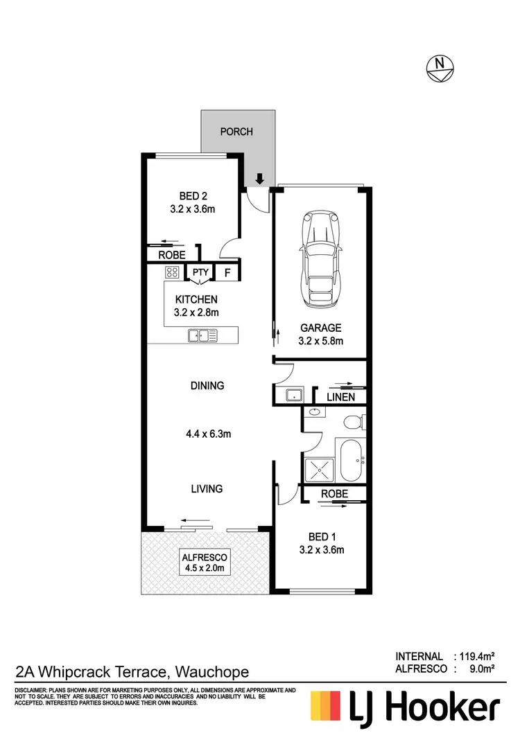 Floorplan of Homely villa listing, 2A Whipcrack Terrace, Wauchope NSW 2446
