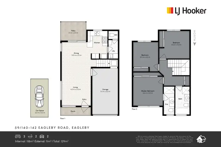 Floorplan of Homely townhouse listing, 59/140-142 Eagleby Road, Eagleby QLD 4207