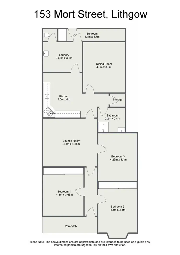 Floorplan of Homely house listing, 153 Mort Street, Lithgow NSW 2790