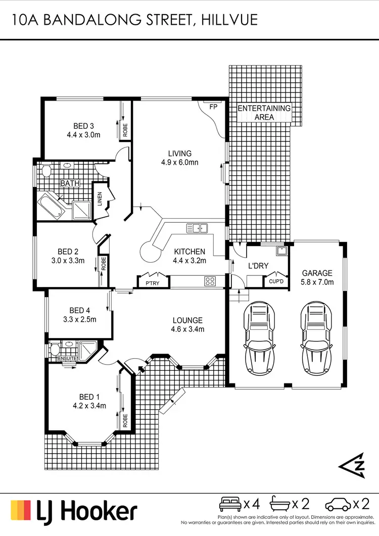 Floorplan of Homely house listing, 10a Bandalong Street, Hillvue NSW 2340
