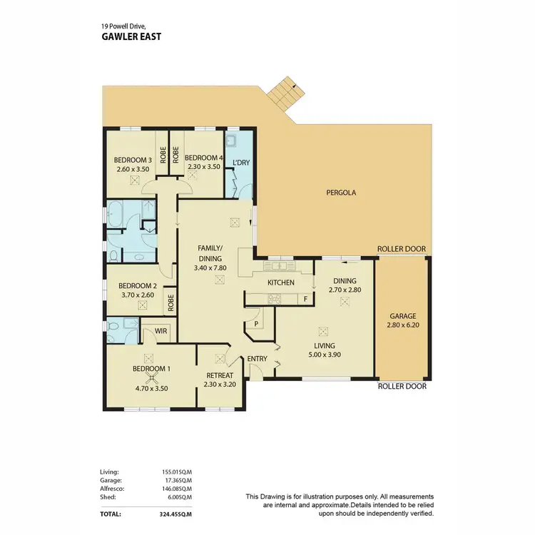 Floorplan of Homely house listing, 19 Powell Drive, Gawler East SA 5118