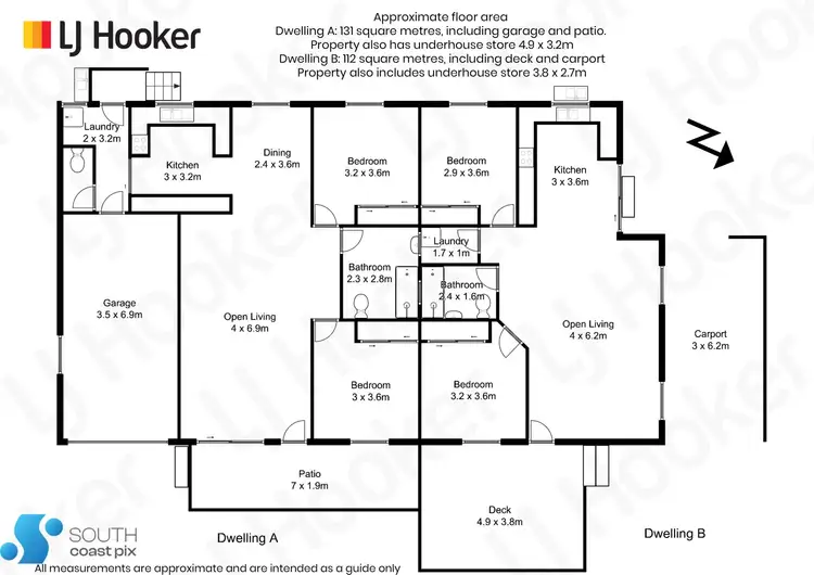 Floorplan of Homely semi-detached listing, 26 Joseph Street, Batehaven NSW 2536