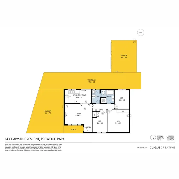 Floorplan of Homely house listing, 14 Chapman Crescent, Redwood Park SA 5097