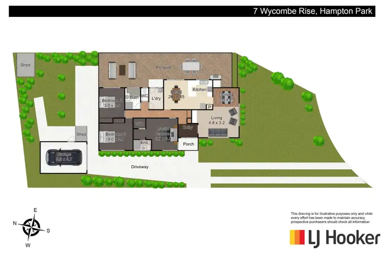 Floorplan of Homely house listing, 7 Wycombe Rise, Hampton Park VIC 3976