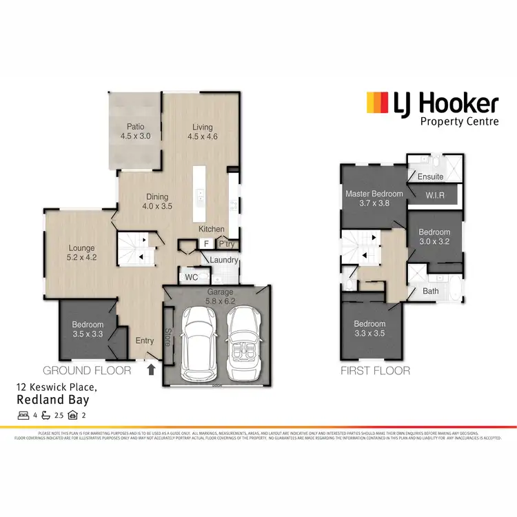 Floorplan of Homely house listing, 12 Keswick Place, Redland Bay QLD 4165