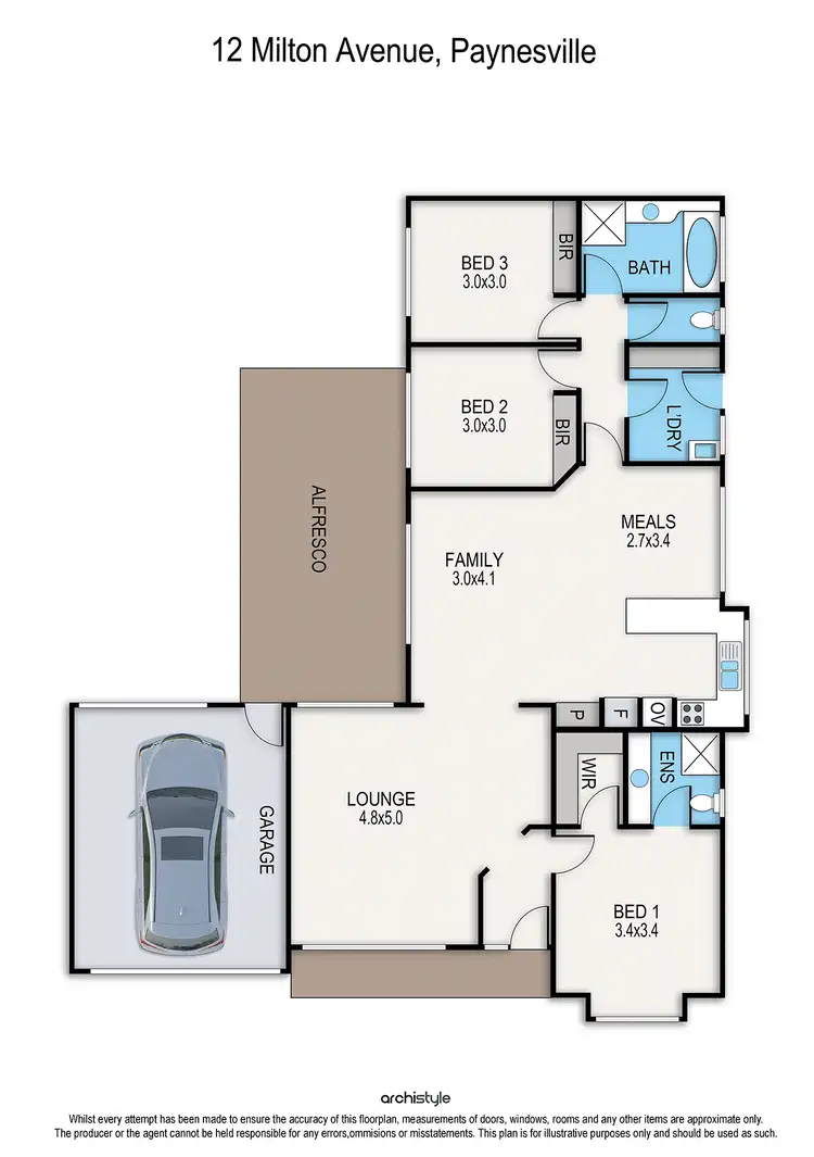 Floorplan of Homely house listing, 12 Milton Avenue, Paynesville VIC 3880