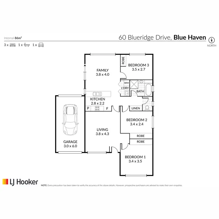 Floorplan of Homely house listing, 60 Blueridge Drive, Blue Haven NSW 2262