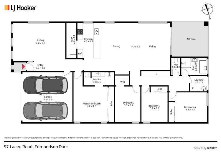 Floorplan of Homely house listing, 57 Lacey Road, Edmondson Park NSW 2174