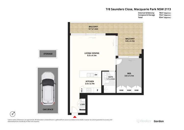 Floorplan of Homely apartment listing, 7/8 Saunders Close, Macquarie Park NSW 2113