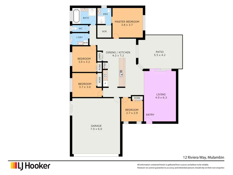 Floorplan of Homely house listing, 12 Riviera Way, Mulambin QLD 4703