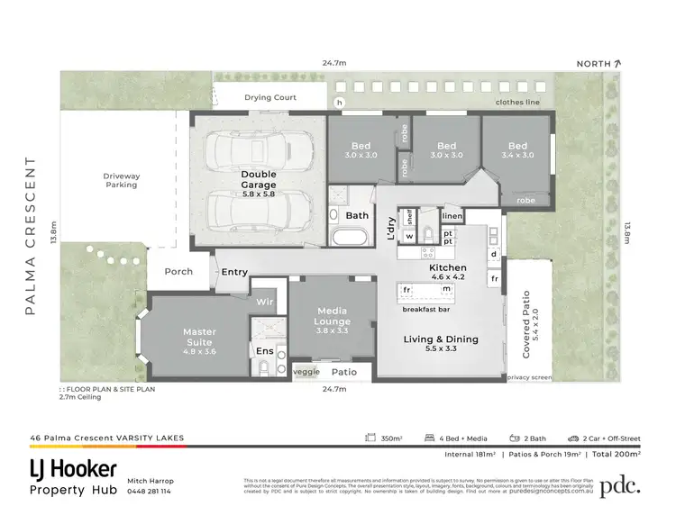 Floorplan of Homely house listing, 46 Palma Crescent, Varsity Lakes QLD 4227