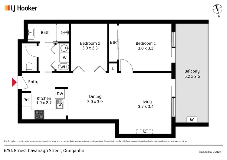 Floorplan of Homely apartment listing, 6/54-56 Ernest Cavanagh Street, Gungahlin ACT 2912