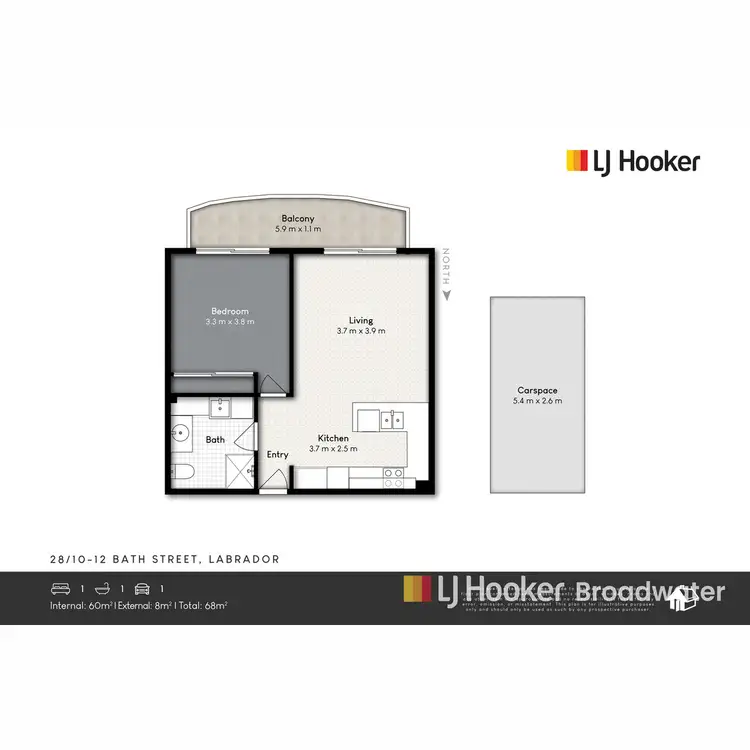 Floorplan of Homely unit listing, 28/10-12 Bath Street, Labrador QLD 4215