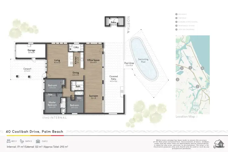 Floorplan of Homely house listing, 40 Coolibah Drive, Palm Beach QLD 4221