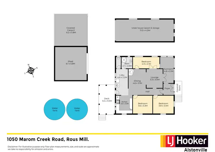 Floorplan of Homely rural property listing, 1050 Marom Creek Road, Rous Mill NSW 2477