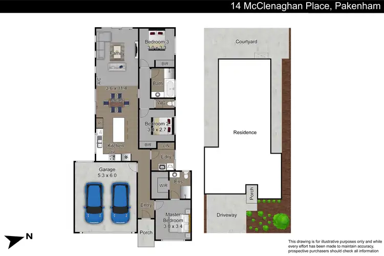 Floorplan of Homely house listing, 14 McClenaghan Place, Pakenham VIC 3810