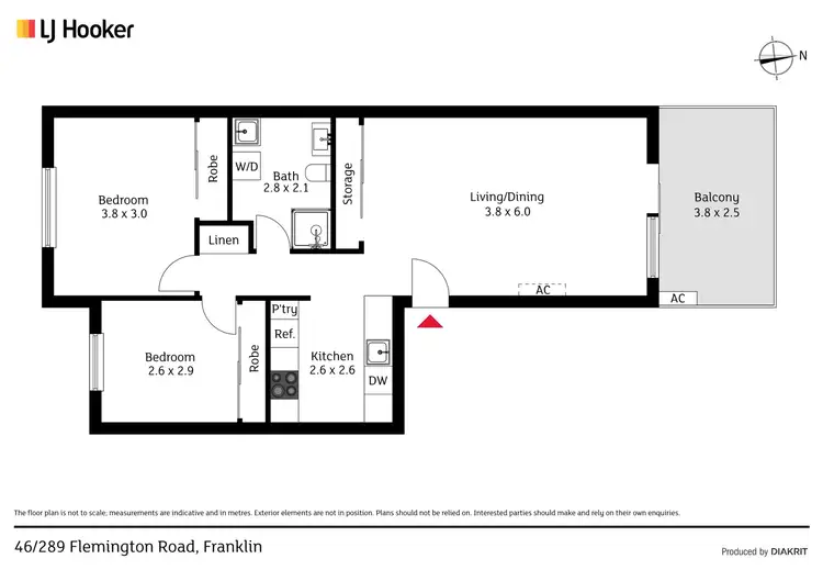 Floorplan of Homely apartment listing, 46/289 Flemington Road, Franklin ACT 2913