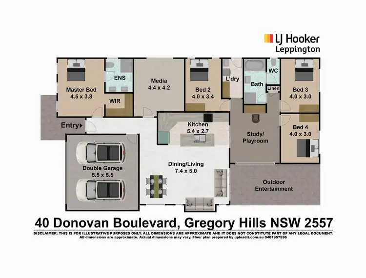 Floorplan of Homely house listing, 40 Donovan Boulevard, Gregory Hills NSW 2557