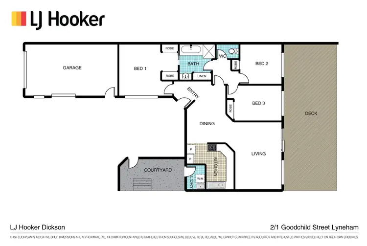 Floorplan of Homely townhouse listing, 2/1 Goodchild Street, Lyneham ACT 2602