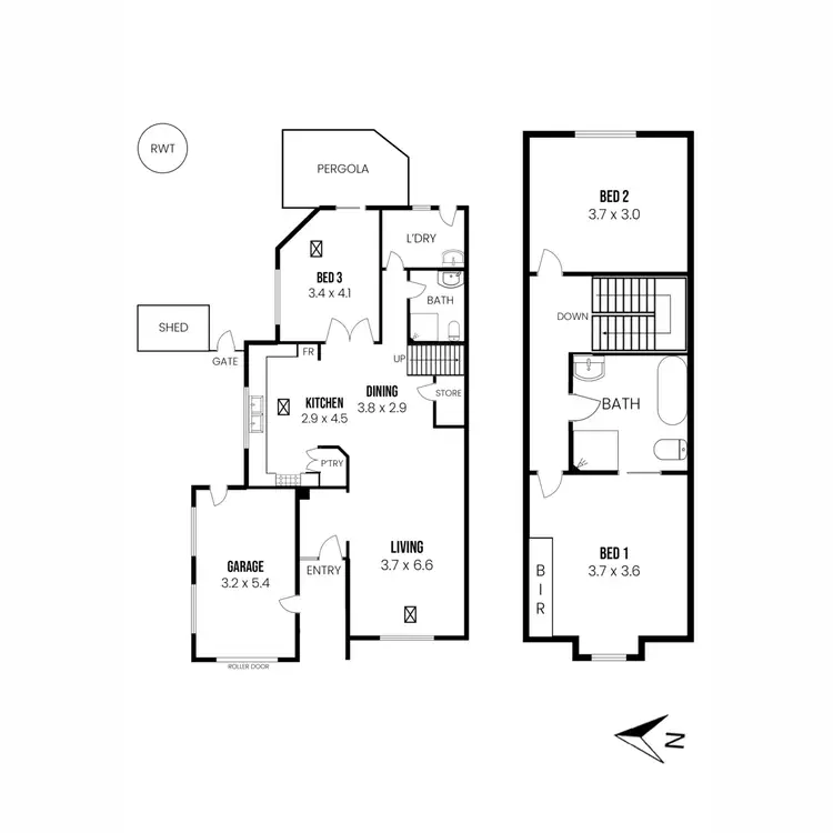 Floorplan of Homely house listing, 1/3 Flame Court, Teringie SA 5072