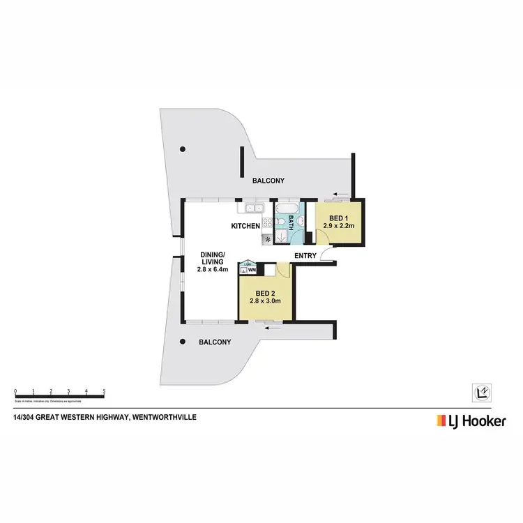 Floorplan of Homely apartment listing, 14/296 - 308 Great Western Highway, Wentworthville NSW 2145