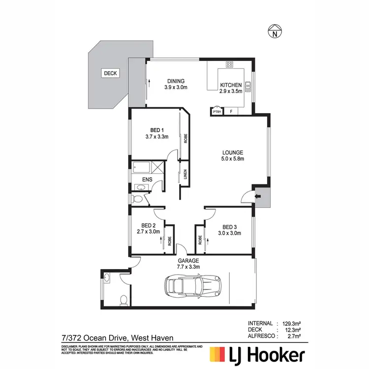Floorplan of Homely villa listing, 7/372 Ocean Drive, West Haven NSW 2443