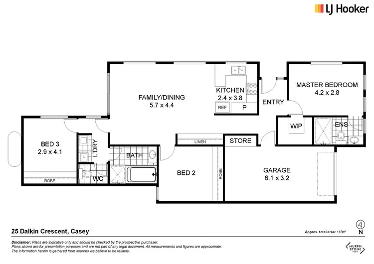 Floorplan of Homely house listing, 25 Dalkin Crescent, Casey ACT 2913