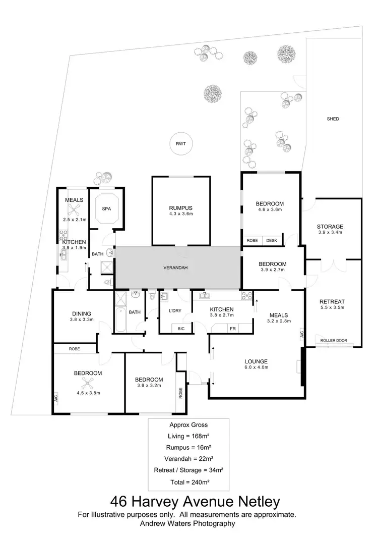 Floorplan of Homely house listing, 46 Harvey Avenue, Netley SA 5037