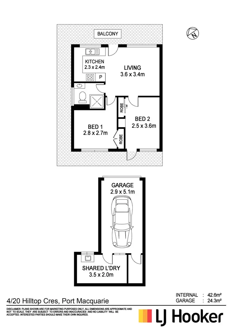 Floorplan of Homely unit listing, 4/20 Hilltop Cres, Port Macquarie NSW 2444