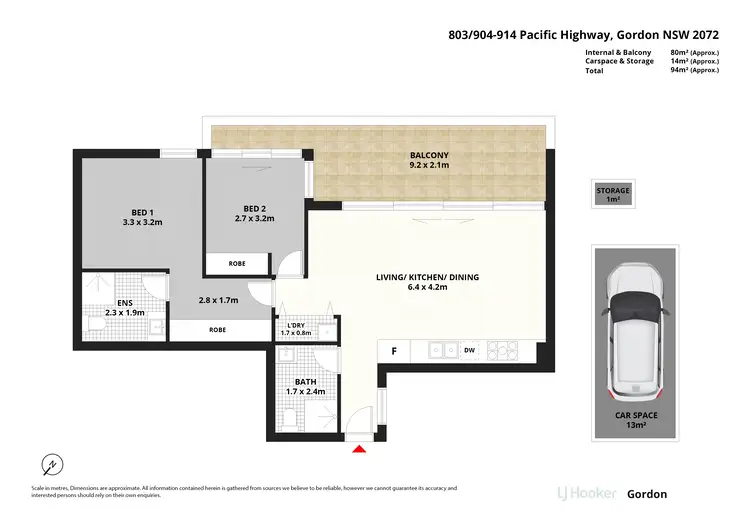 Floorplan of Homely apartment listing, 803/904-914 Pacific Highway, Gordon NSW 2072