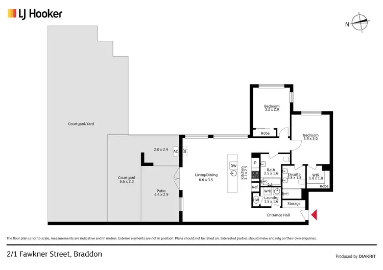 Floorplan of Homely apartment listing, 2/1 Fawkner Street, Braddon ACT 2612