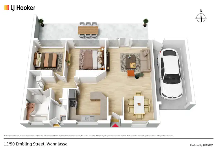 Floorplan of Homely townhouse listing, 12/50 Embling Street, Wanniassa ACT 2903
