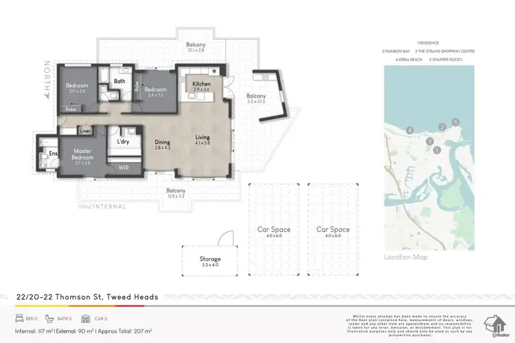 Floorplan of Homely unit listing, 22/20-22 Thomson Street, Tweed Heads NSW 2485