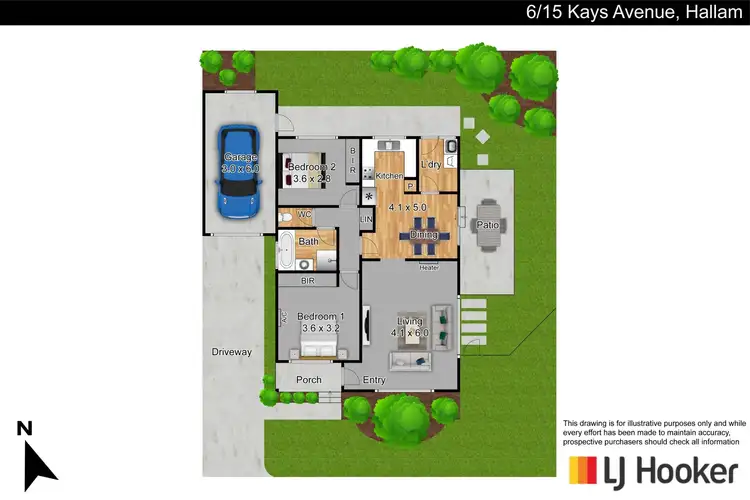 Floorplan of Homely unit listing, 6/15 Kays Avenue, Hallam VIC 3803