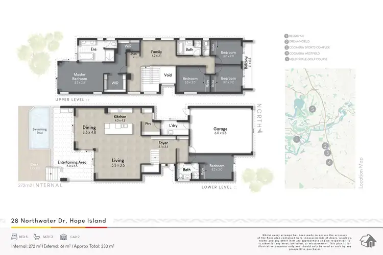 Floorplan of Homely house listing, 28 Northwater Drive, Hope Island QLD 4212