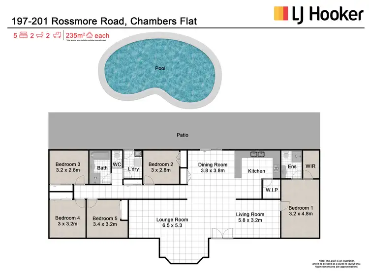 Floorplan of Homely house listing, 197-201 Rossmore Road, Chambers Flat QLD 4133