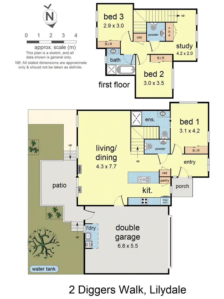 Floorplan of Homely townhouse listing, 1 Diggers Walk, Lilydale VIC 3140