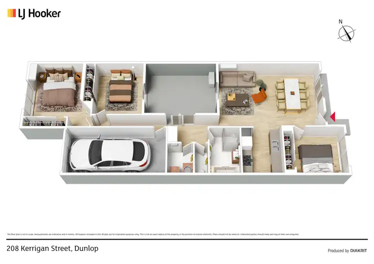 Floorplan of Homely house listing, 208 Kerrigan Street, Dunlop ACT 2615