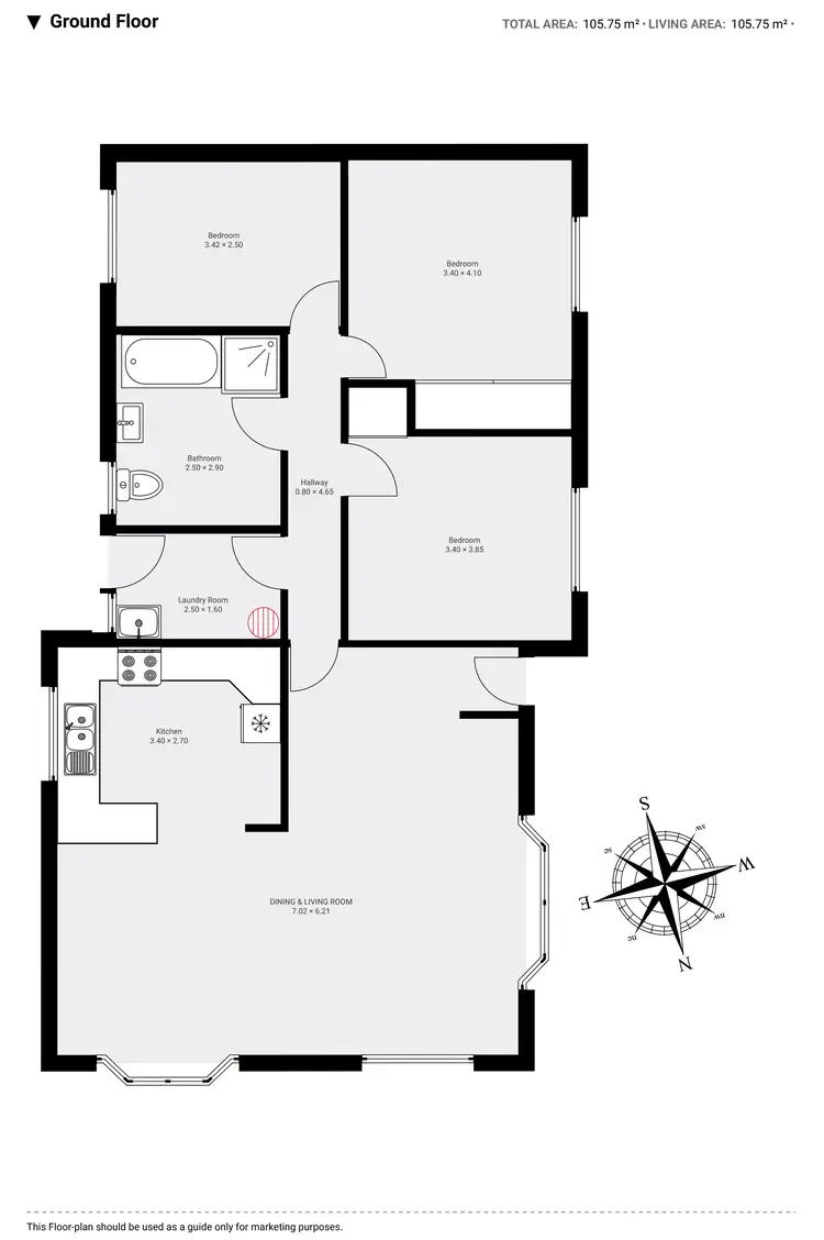 Floorplan of Homely house listing, 1 Guardian Court, Huntingfield TAS 7055