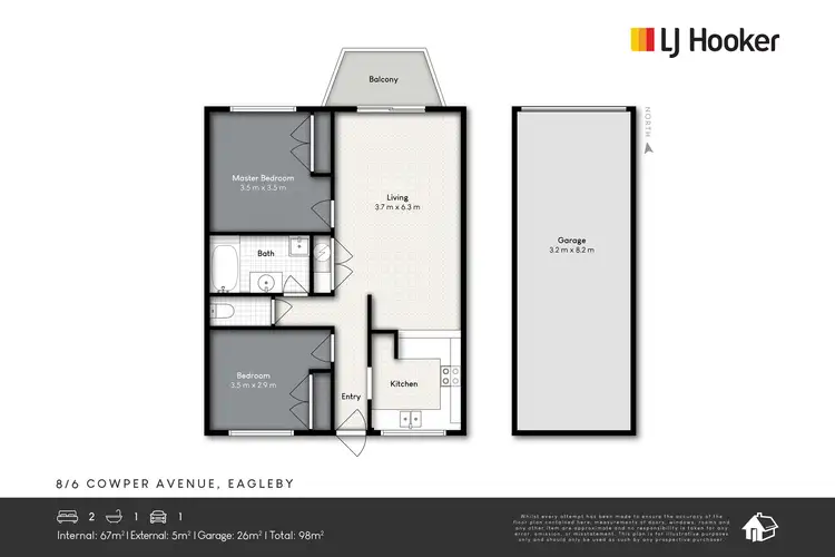 Floorplan of Homely unit listing, 8/6 Cowper Avenue, Eagleby QLD 4207