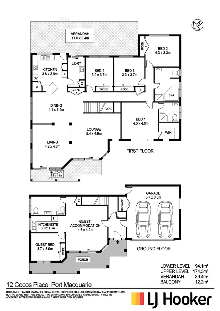 Floorplan of Homely house listing, 12 Cocos Place, Port Macquarie NSW 2444