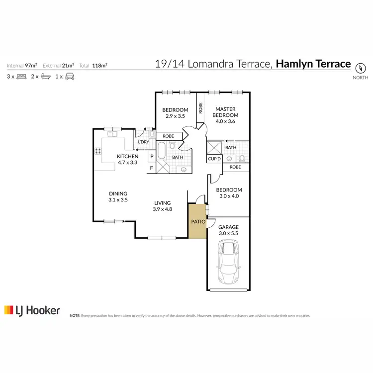Floorplan of Homely townhouse listing, 19/14 Lomandra Terrace, Hamlyn Terrace NSW 2259