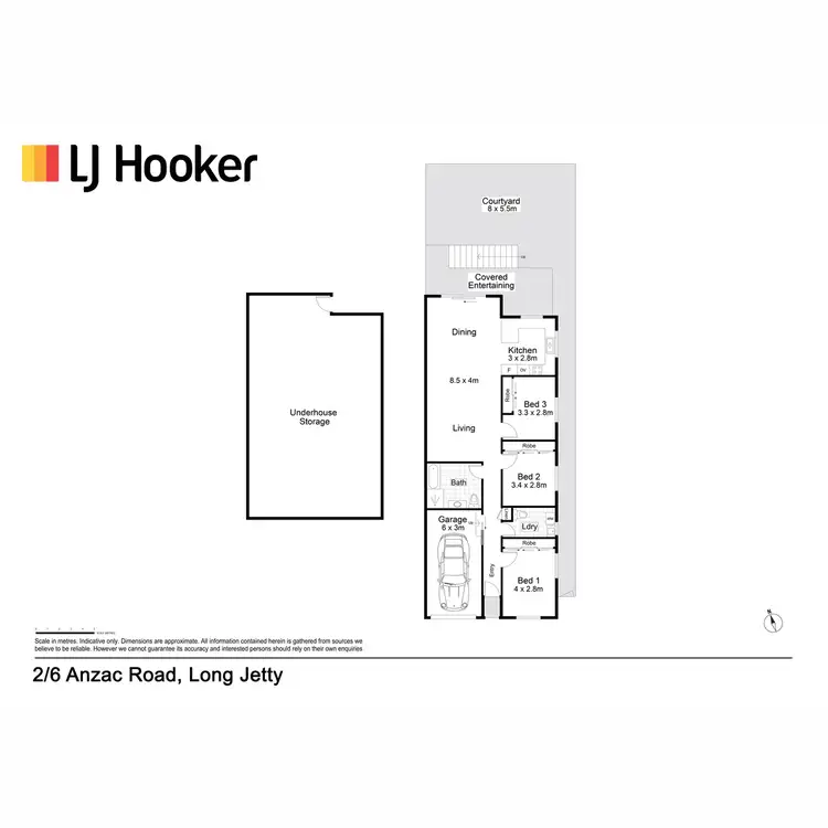 Floorplan of Homely semi-detached listing, 2/6 Anzac Road, Long Jetty NSW 2261