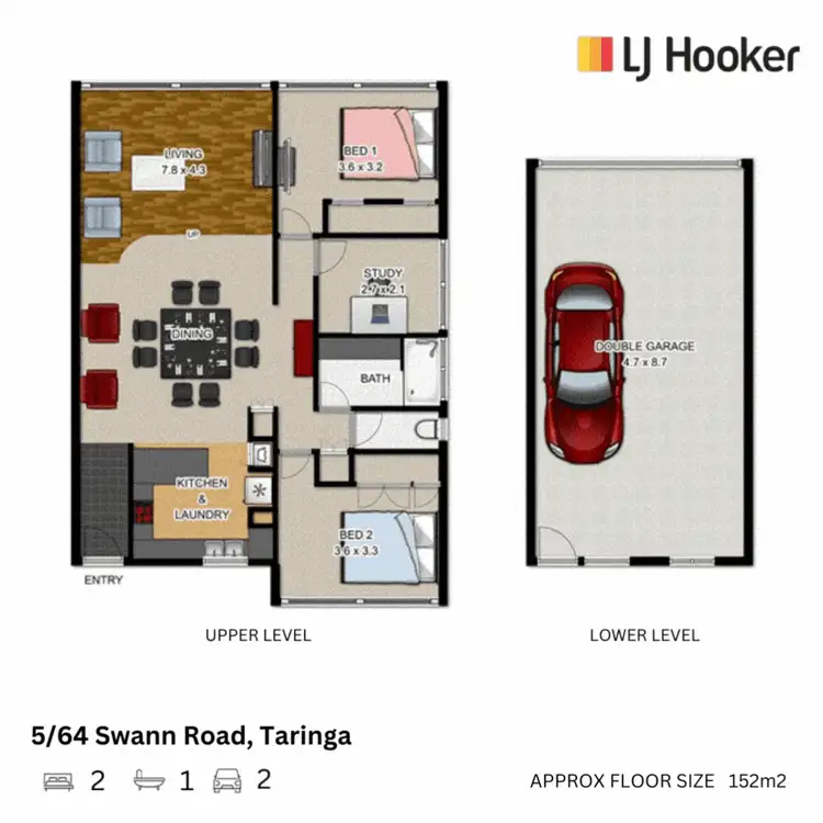 Floorplan of Homely unit listing, 5/64 Swann Road, Taringa QLD 4068