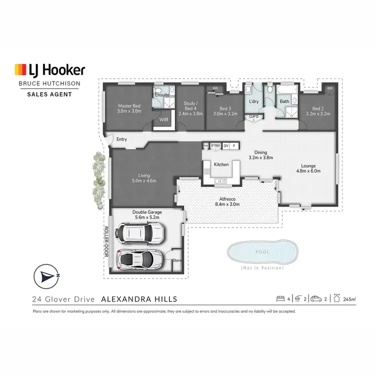 Floorplan of Homely house listing, 24 Glover Drive, Alexandra Hills QLD 4161