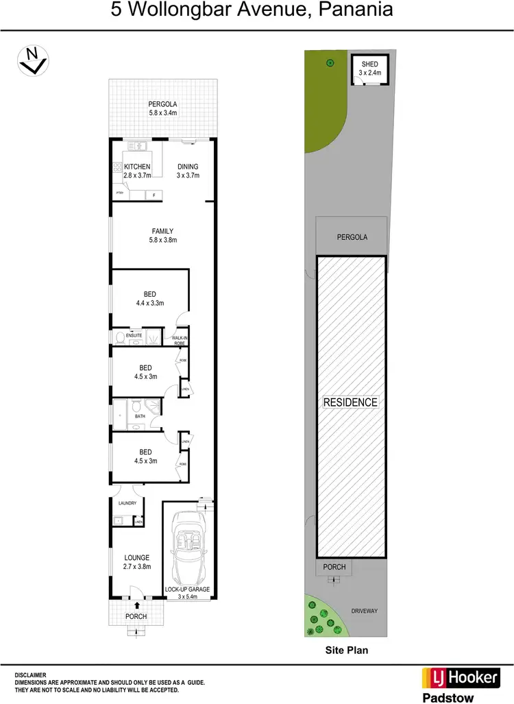 Floorplan of Homely semi-detached listing, 5 Wollongbar Avenue, Panania NSW 2213